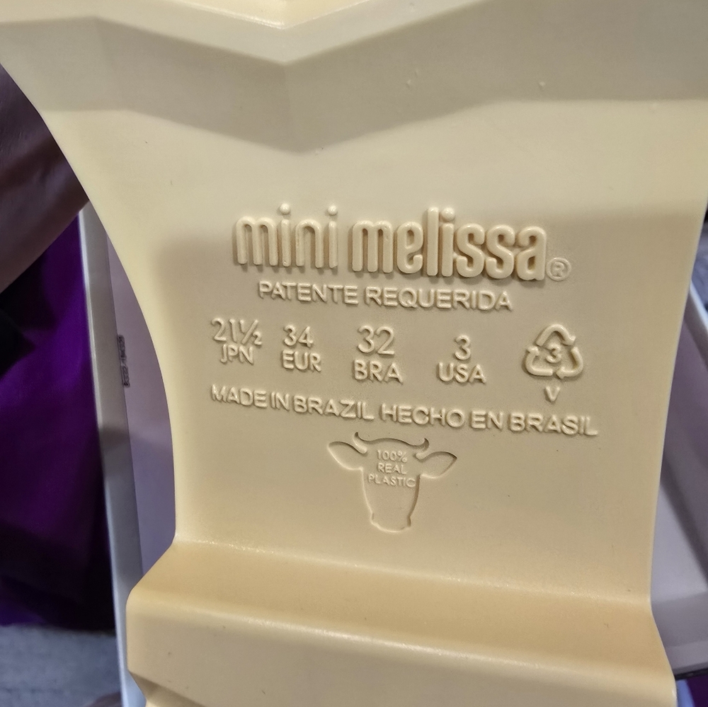 Mini Melissa rainboots sz 3 big girl BNIB - Picture 3 of 5